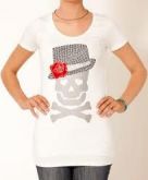 Blusa caveira com manga