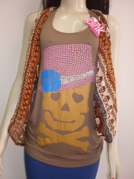 Blusa de caveira cavada