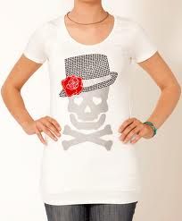 Blusa caveira com manga